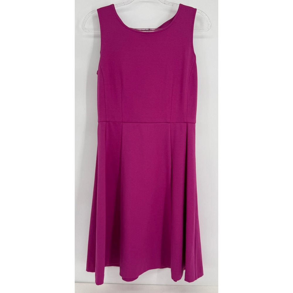 212 Collection Womens Magenta Belted Ponte Fit Flare Dress Sz S NEW Orig $54